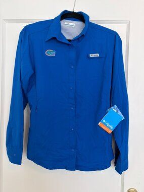 NWT Columbia PFG Florida Gators Women's Fishing Shirt Sz M